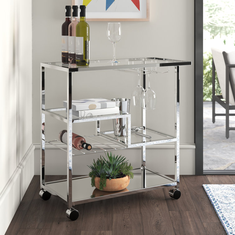 Wade Logan® Vannorman Serving Bar Cart & Reviews Wayfair
